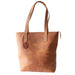 Tsavo with zipper-  Everyday Leather Tote - Tan Pull up