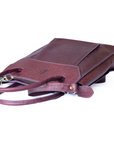 Nakuru Leather  Bag- Purple Elephant print leather