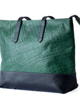 Mara Leather Bag - Green Elephant print