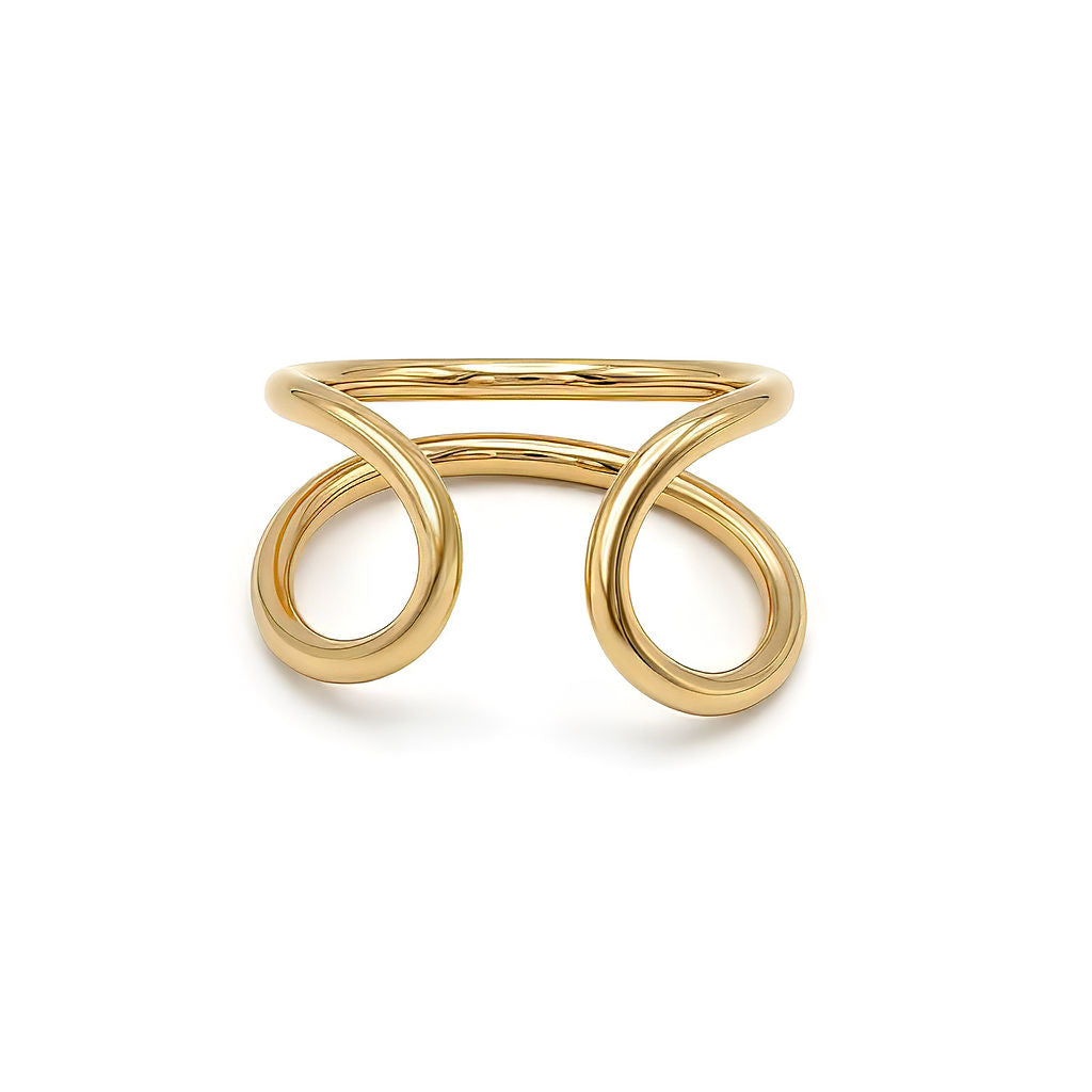 Brass Double Loop Ring | Raha - EcoDunia
