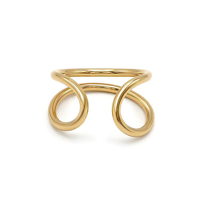 Brass Double Loop Ring | Raha - EcoDunia