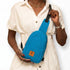 Buru small canvas crossbody sling bag in Zilly Blue — Ecodunia 