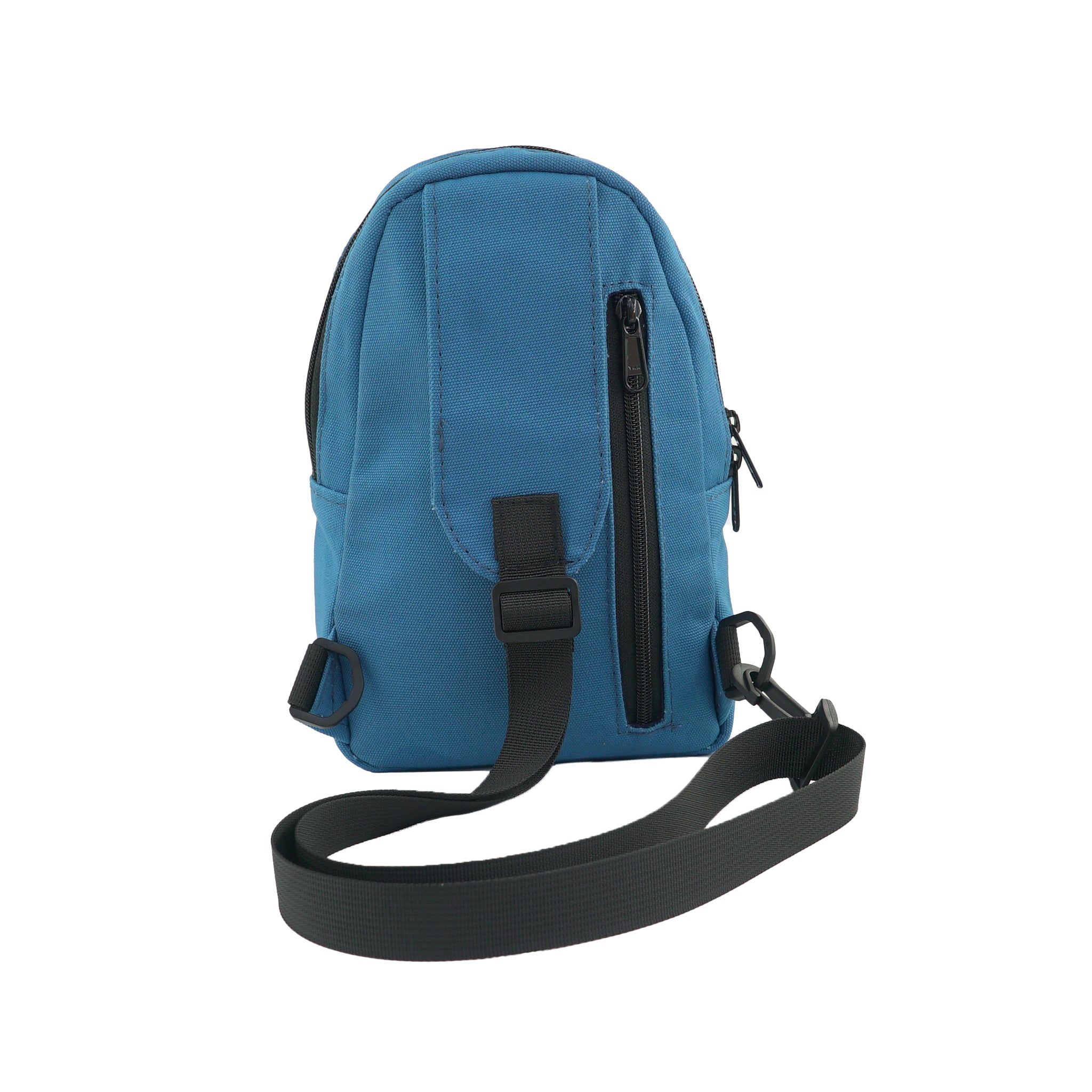 Buru small canvas crossbody sling bag in Zilly Blue — Ecodunia 