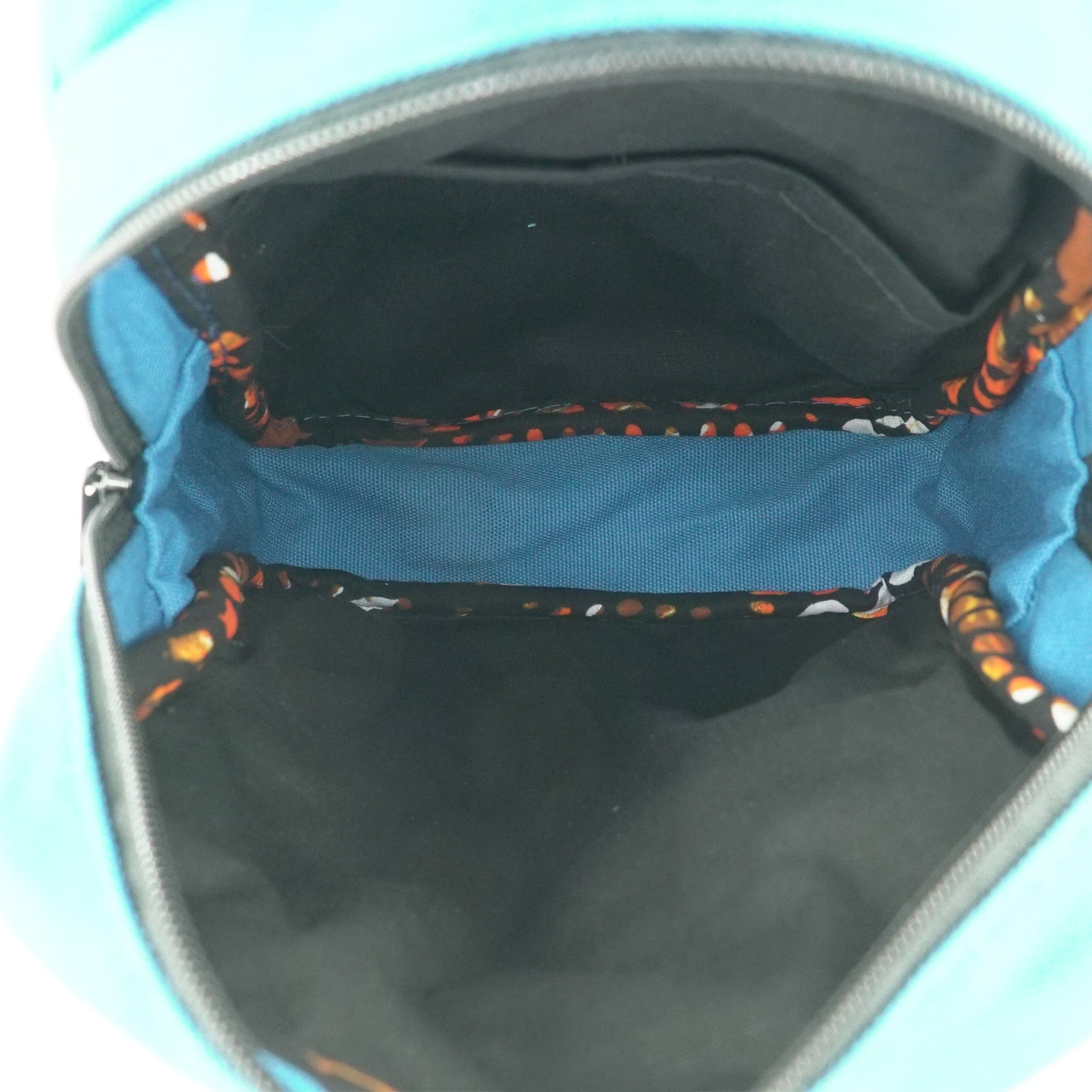Buru small canvas crossbody sling bag in Zilly Blue — Ecodunia 