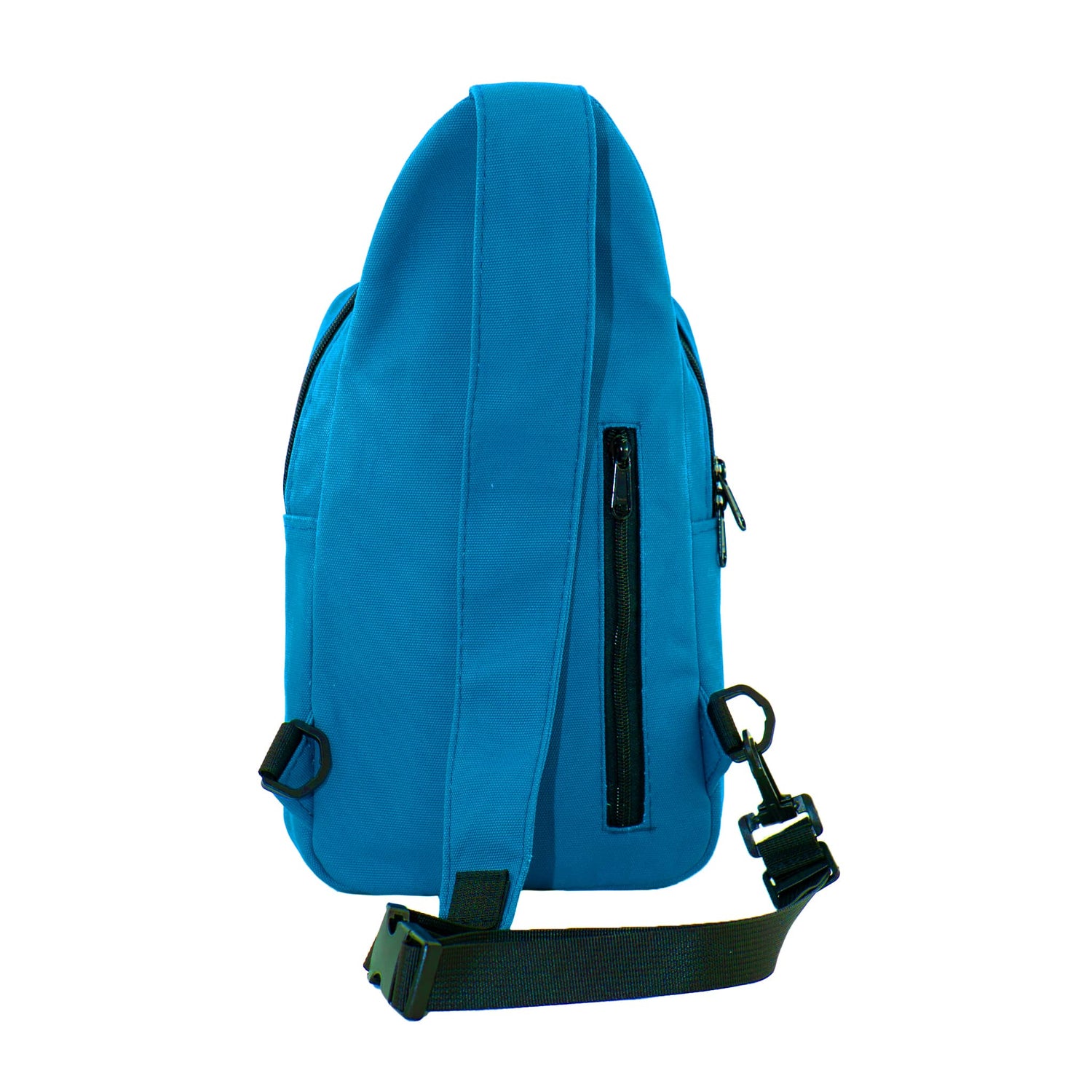 Umoja Zilly Blue canvas sling bag flat lay 
