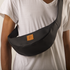Half Moon Vegan Leather Crossbody Bag 