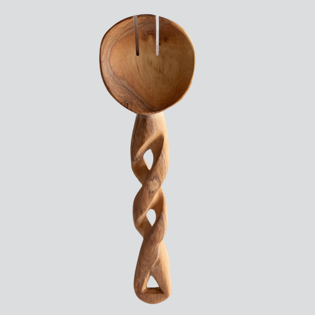 Wooden Salad Spoons - Twisted