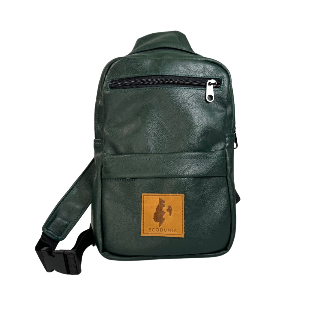 Vegan Leather Umoja Sling Bag- Morrison Green