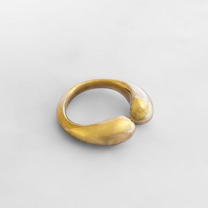 Open Adjustable Dash Ring in Brass for Men and Women - Asali