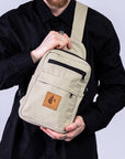 Umoja Sling Bag- Sand White Canvas