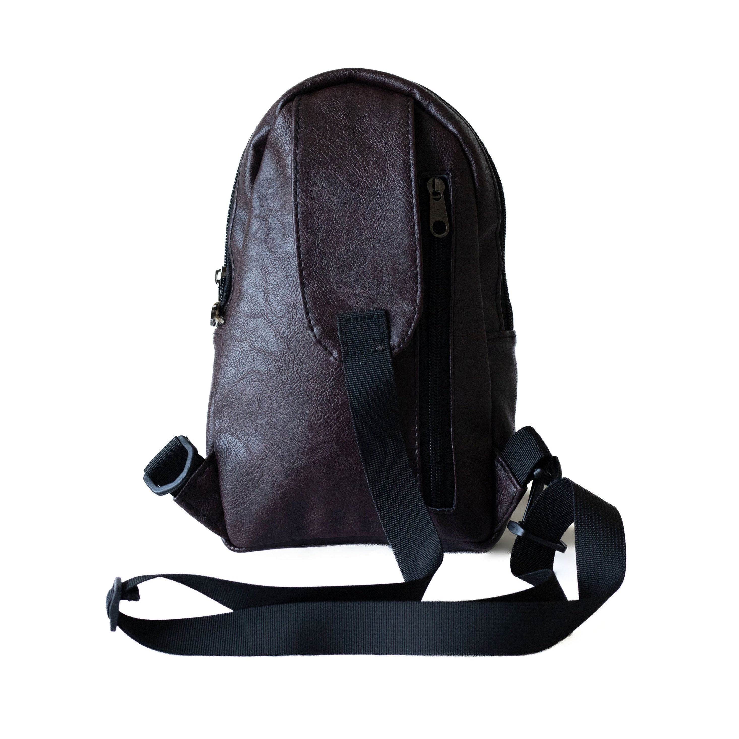 Buru plum vegan leather small crossbody sling bag 