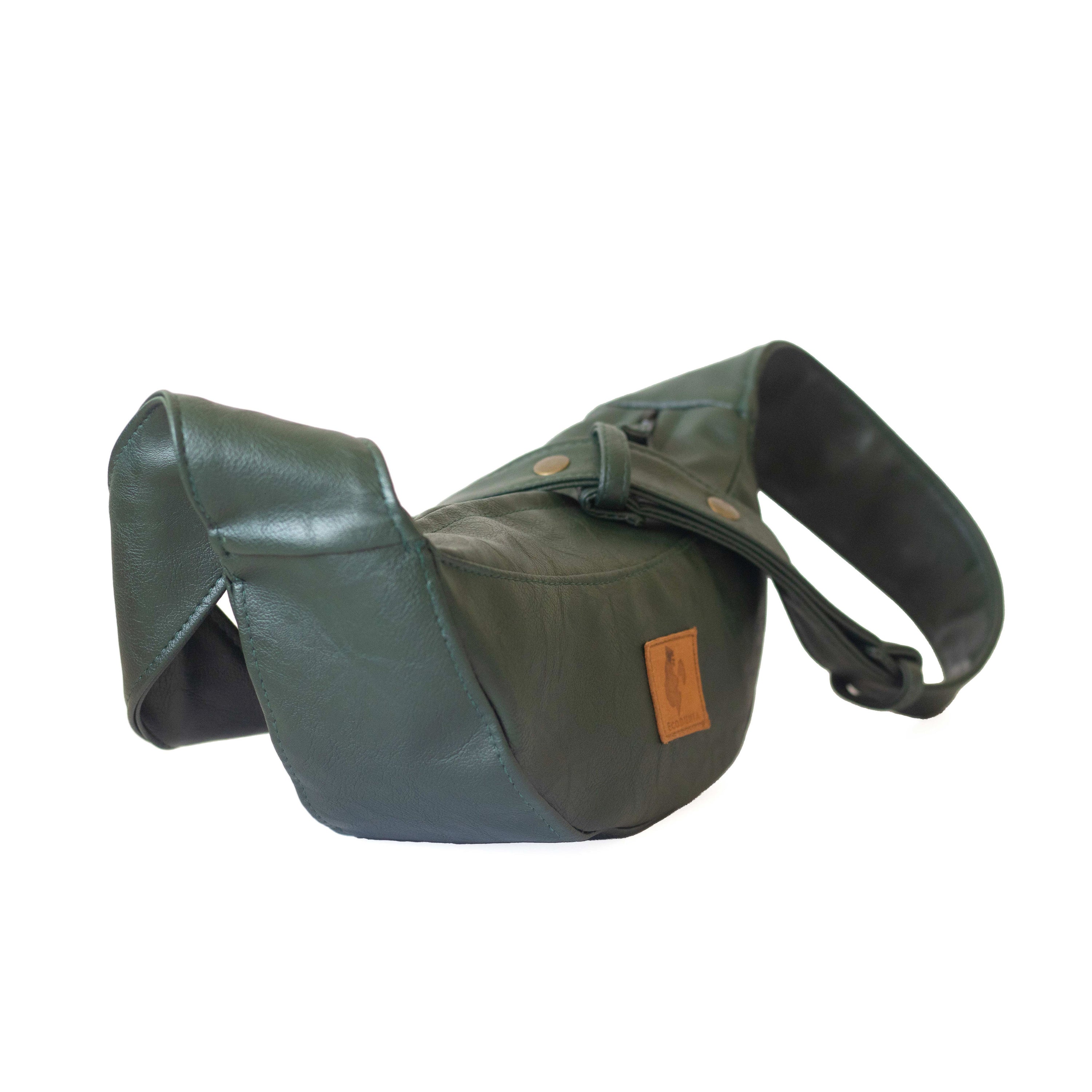 Half Moon Vegan Leather Crossbody Bag 