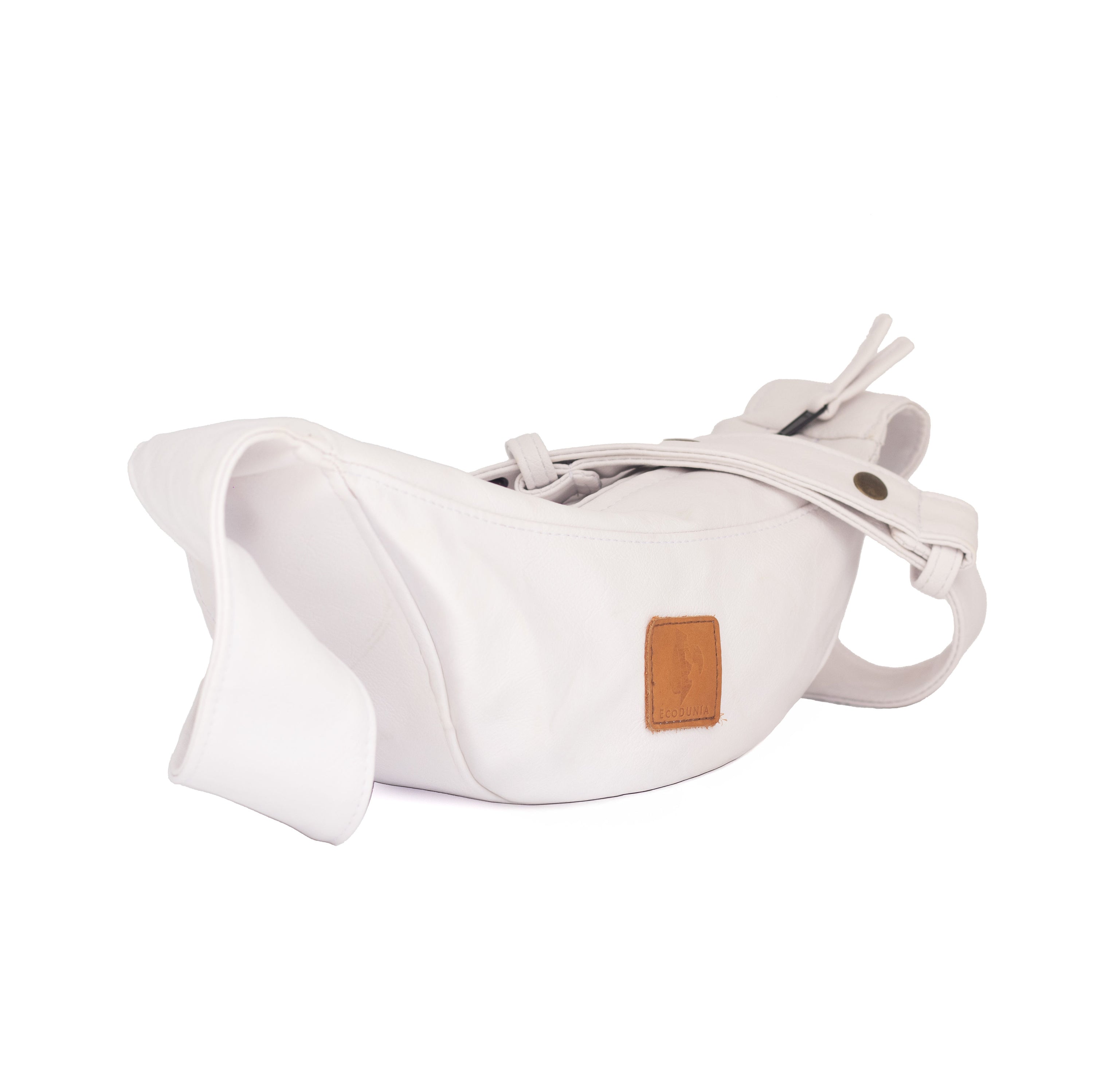 Half Moon Vegan Leather Crossbody Bag 